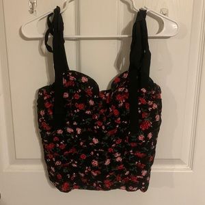 Floral corset top